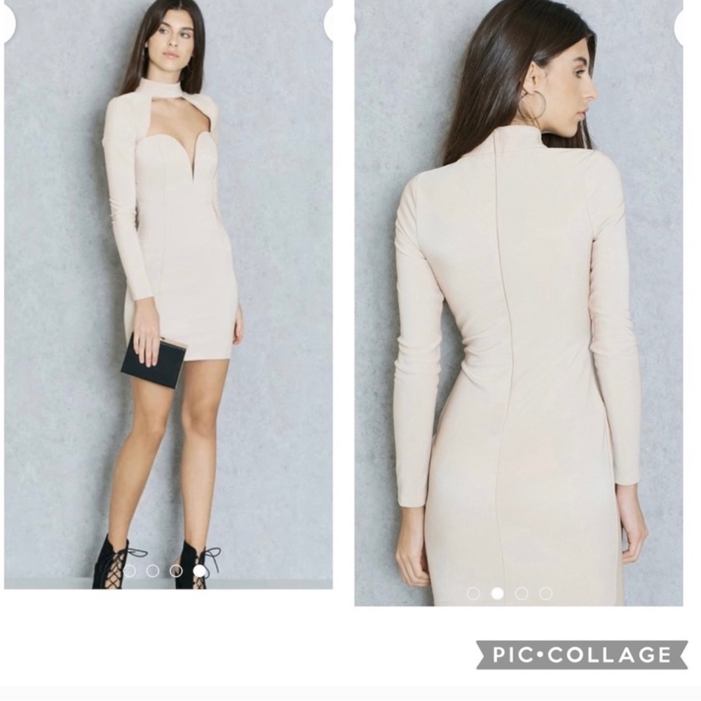 New Rare London high neck cut - out dress Sz L